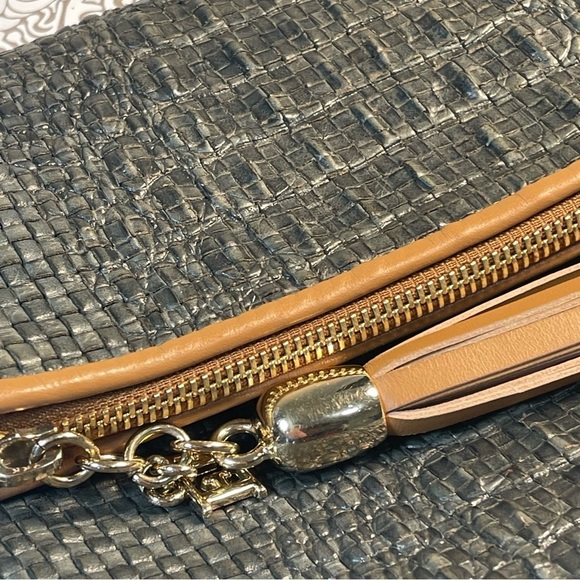 Escada Woven Leather Fold-Over Clutch 80% Off Est. - Picture 11 of 16